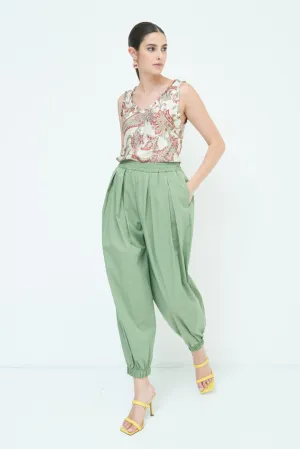 Relaxed fit elasticated cuff pants wholesale