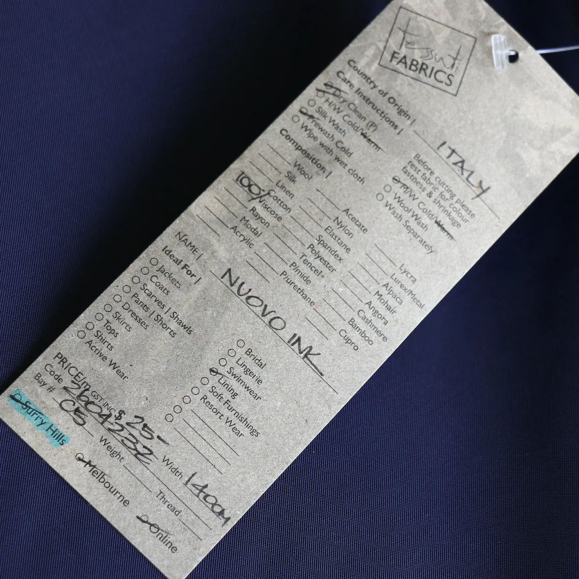 Remnant of Nuovo Ink Lining