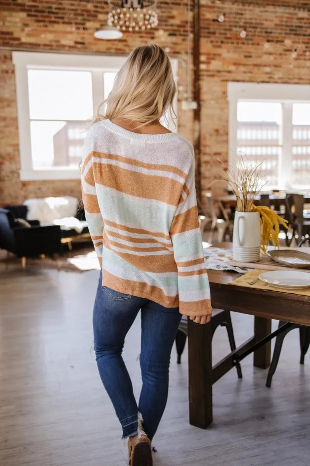 Samira Colorblock V-Neck Sweater
