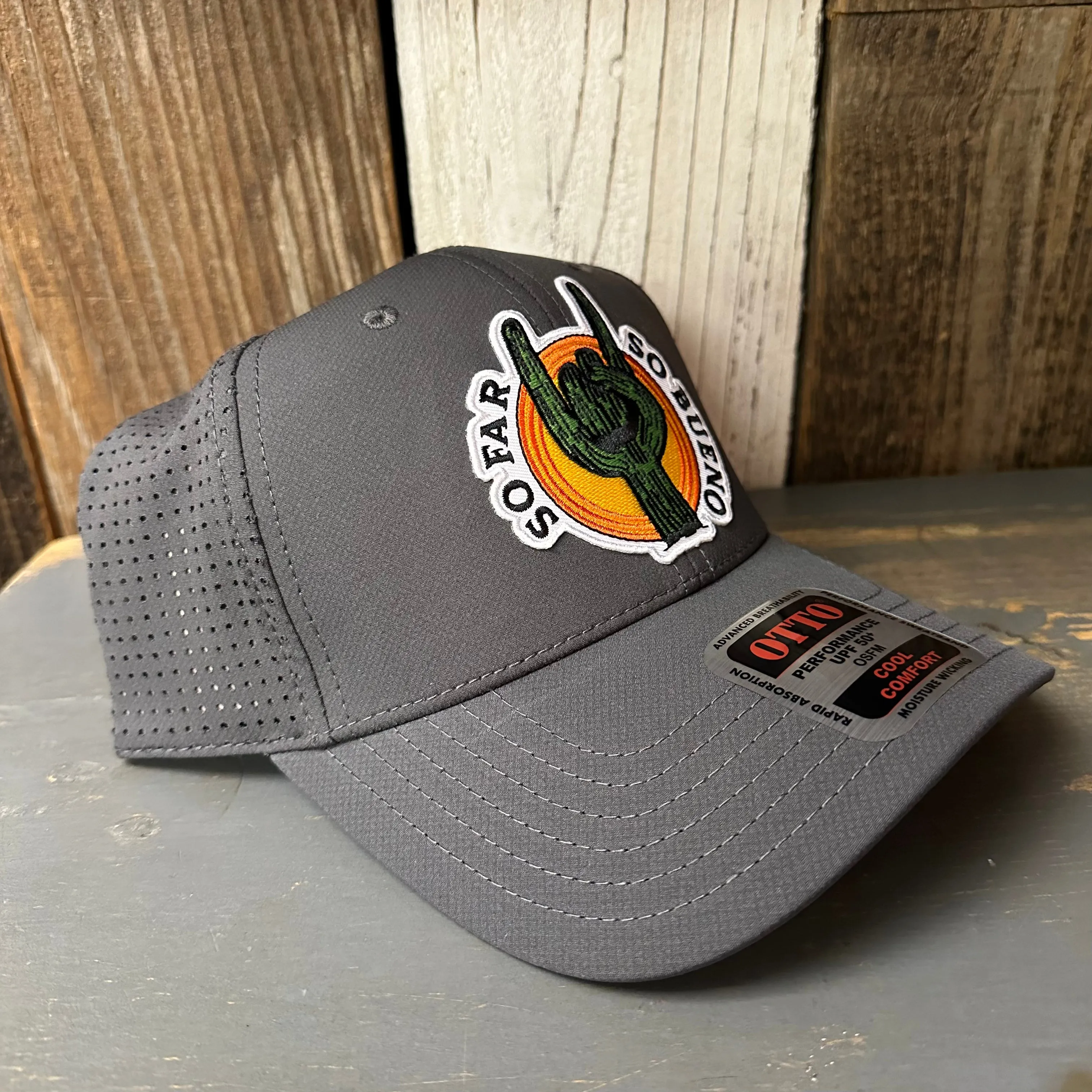 SO FAR :: SO BUENO - 6 Panel Low Profile Baseball Cap - Charcoal Grey