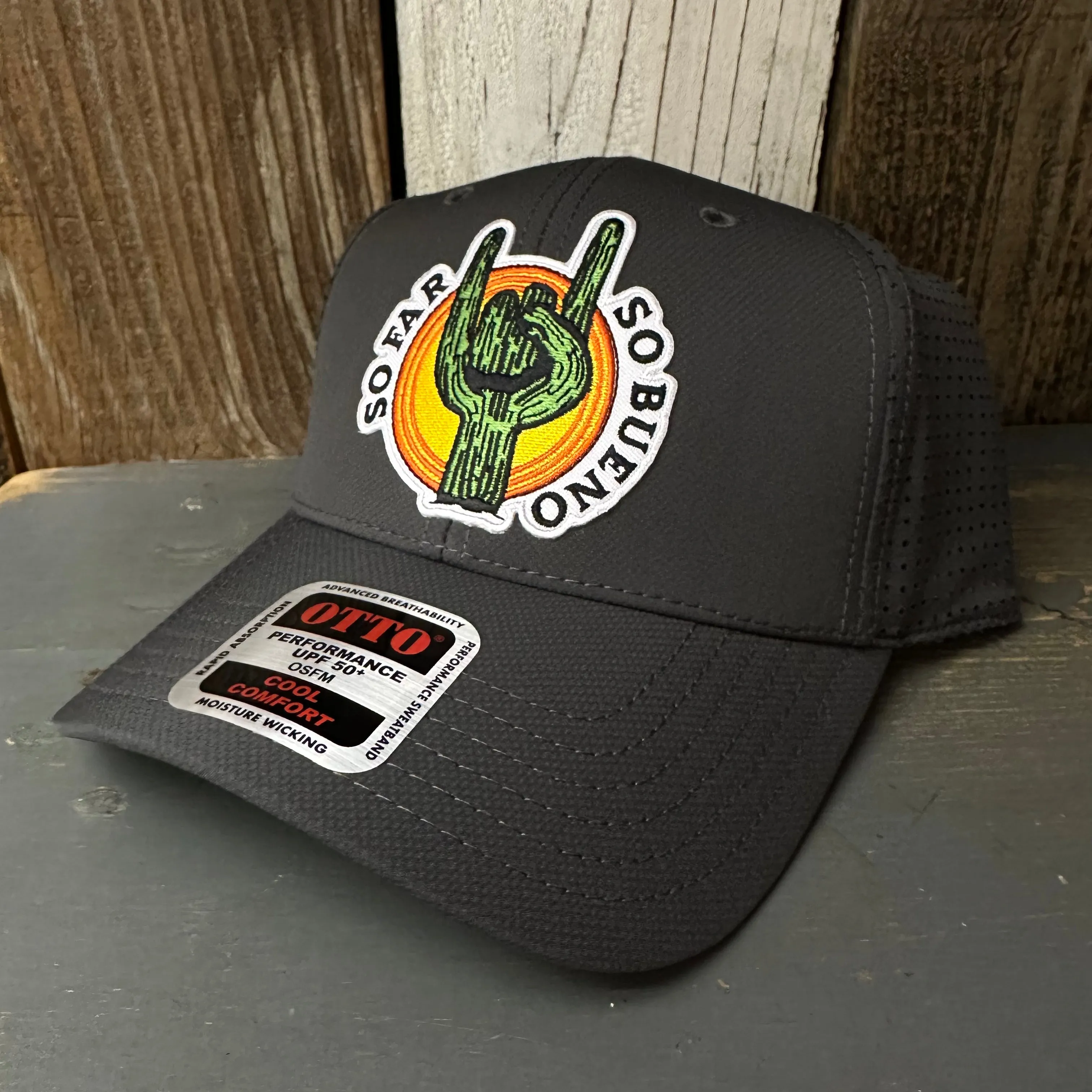 SO FAR :: SO BUENO - 6 Panel Low Profile Baseball Cap - Charcoal Grey