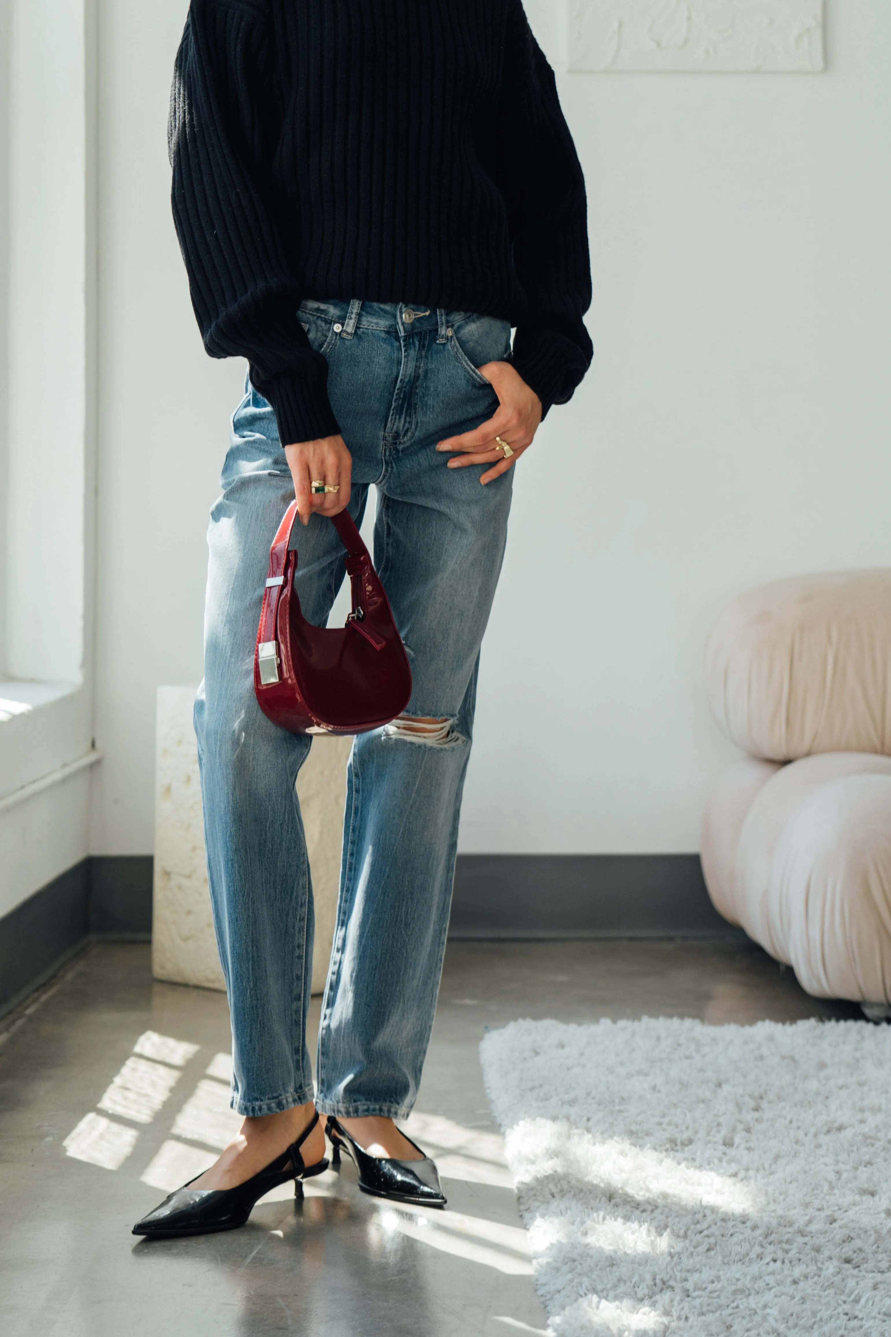 Stella High Rise 90's Sraight Jeans - Vintage Dark Blue