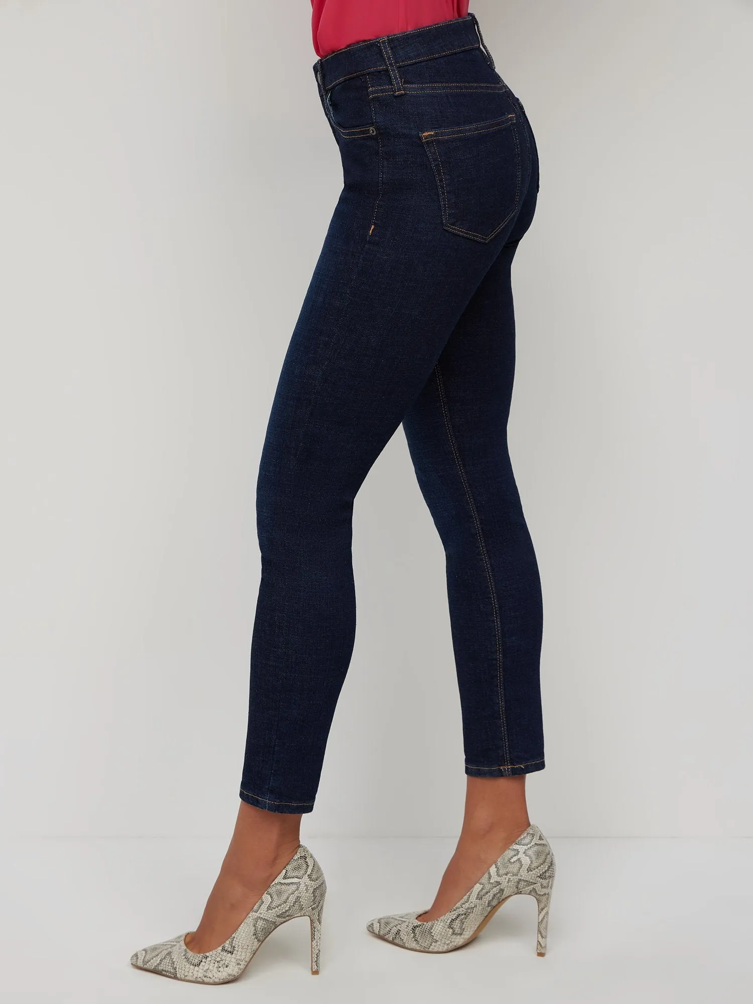 Tall Essential High-Waisted Skinny Ankle Jeans - Dark Wash