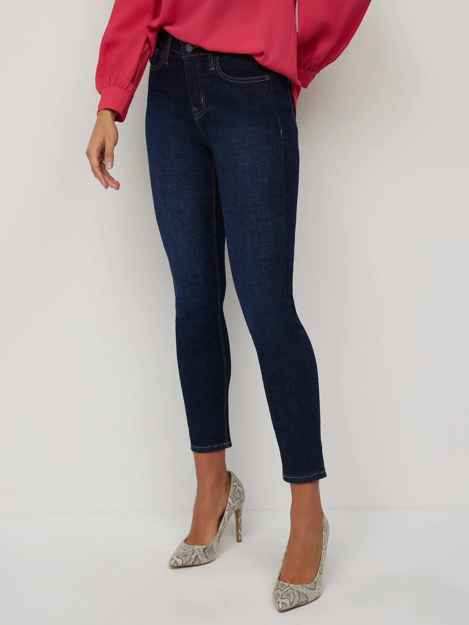 Tall Essential High-Waisted Skinny Ankle Jeans - Dark Wash