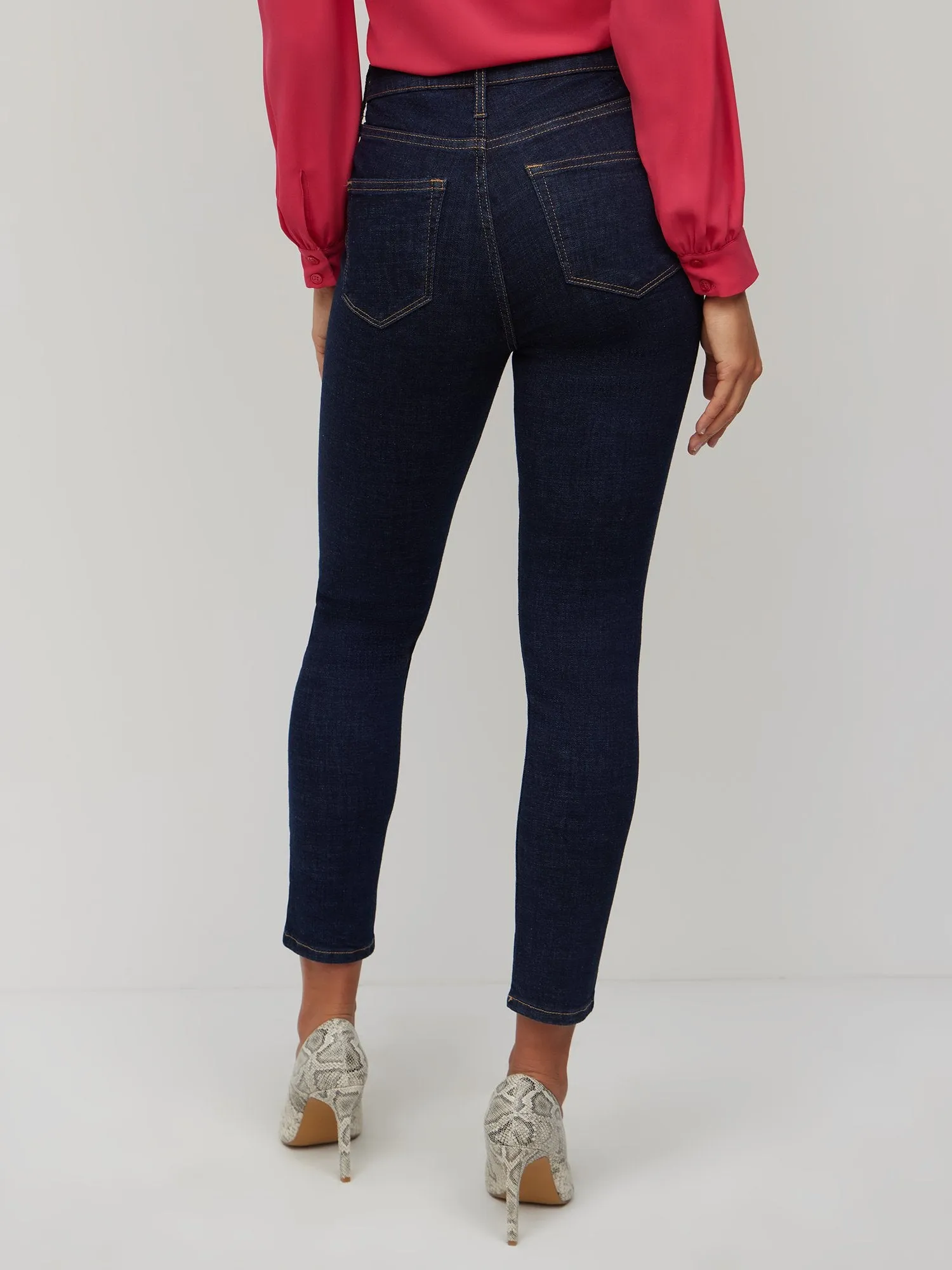 Tall Essential High-Waisted Skinny Ankle Jeans - Dark Wash