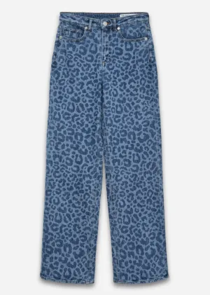 Tessa Wide Leg Leopard Jeans