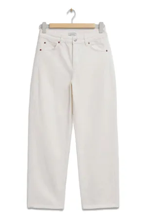 White Tapered Jeans