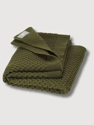 Woll Olive Baby Blanket | Disana