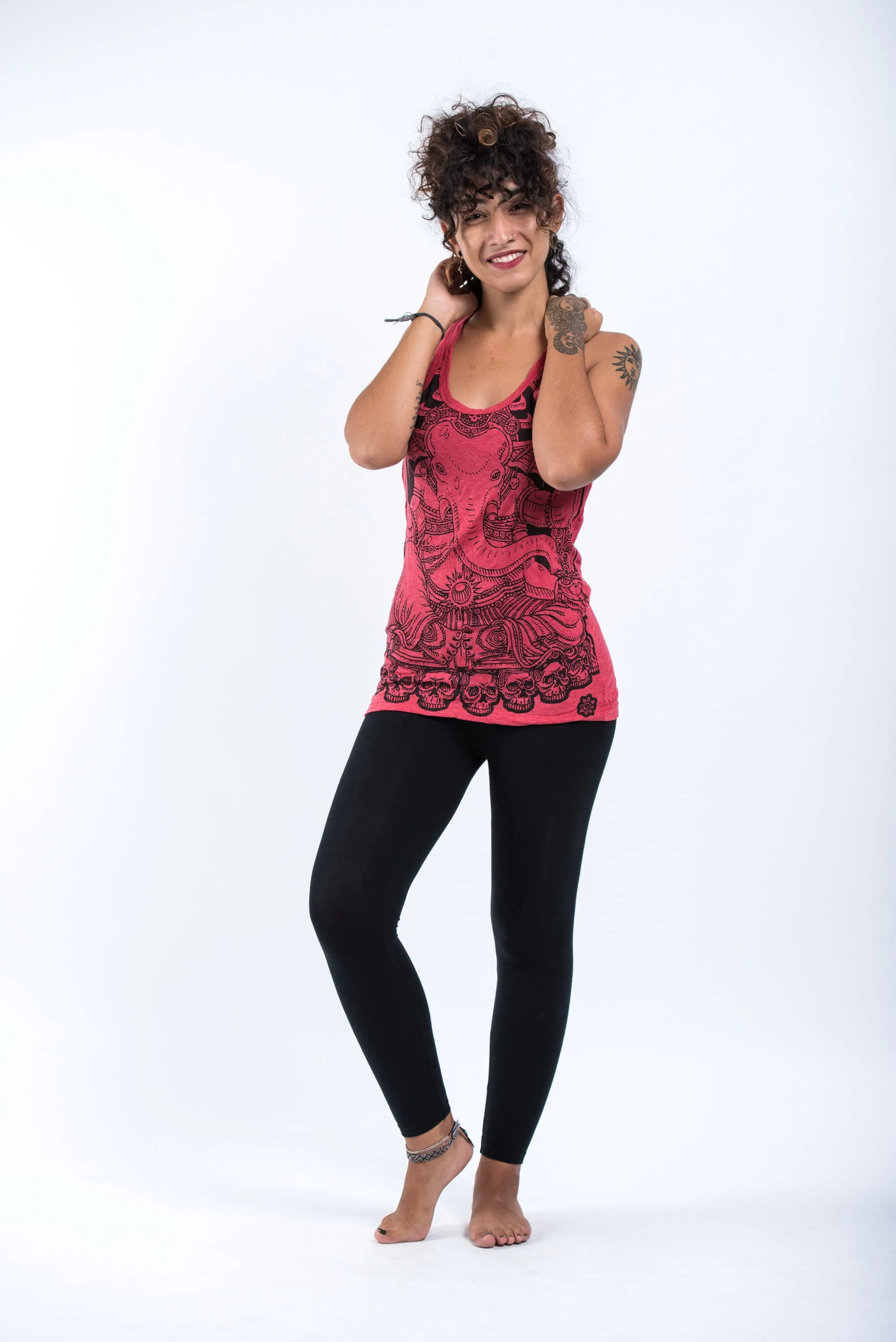 Womens Batman Ganesh Tank Top in Red