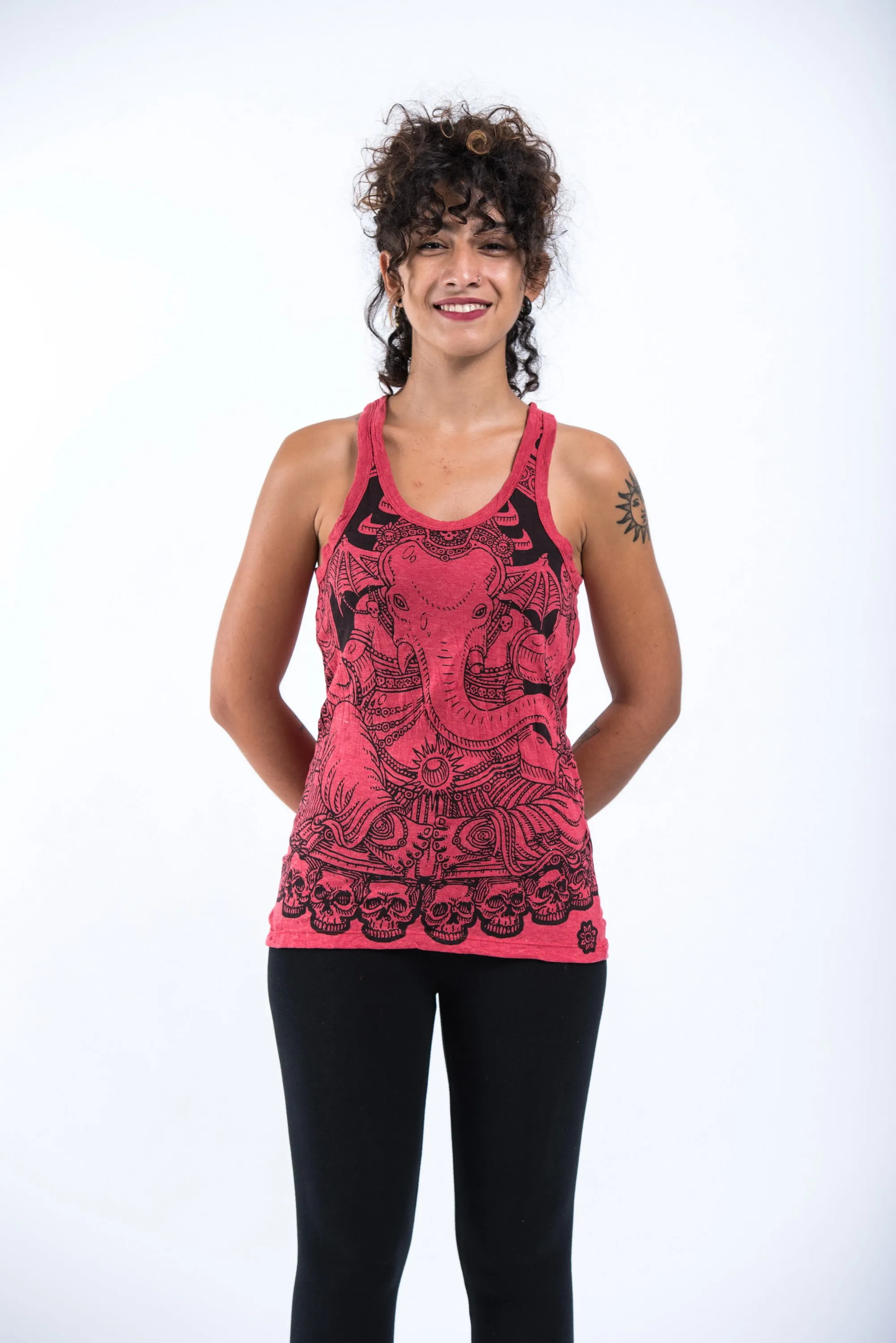 Womens Batman Ganesh Tank Top in Red