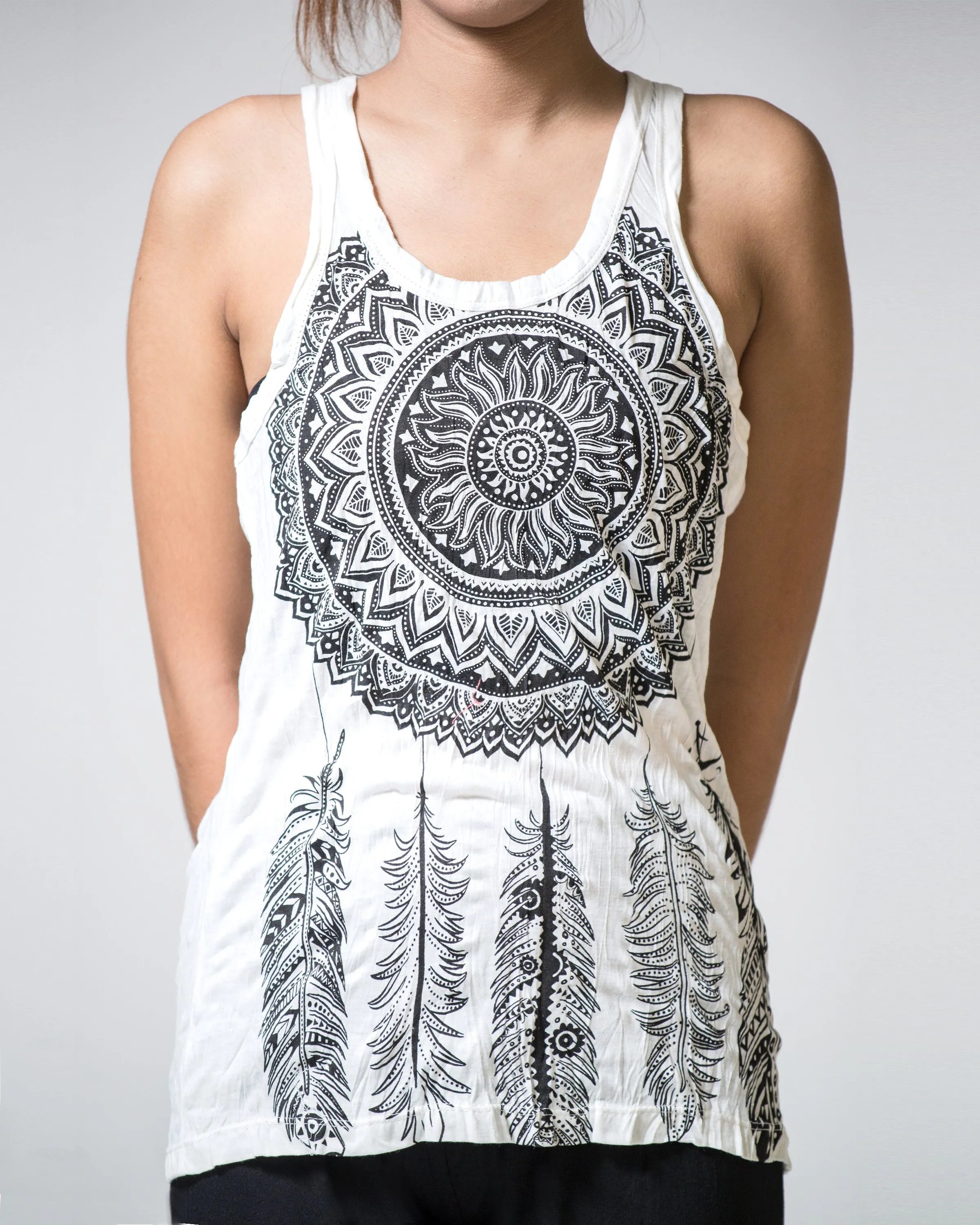 Womens Dreamcatcher Tank Top in White