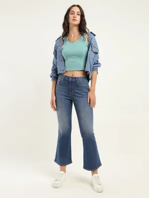 Women's High Rise 726 Slim Flare Fit Indigo Jeans