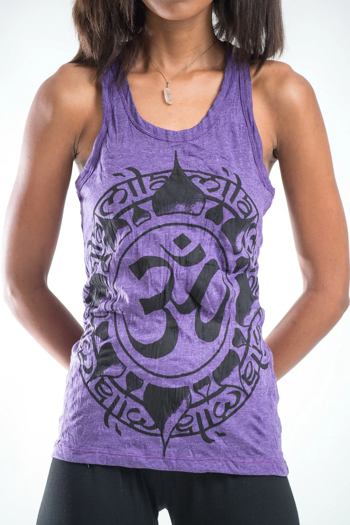Womens Infinitee Om Tank Top in Purple