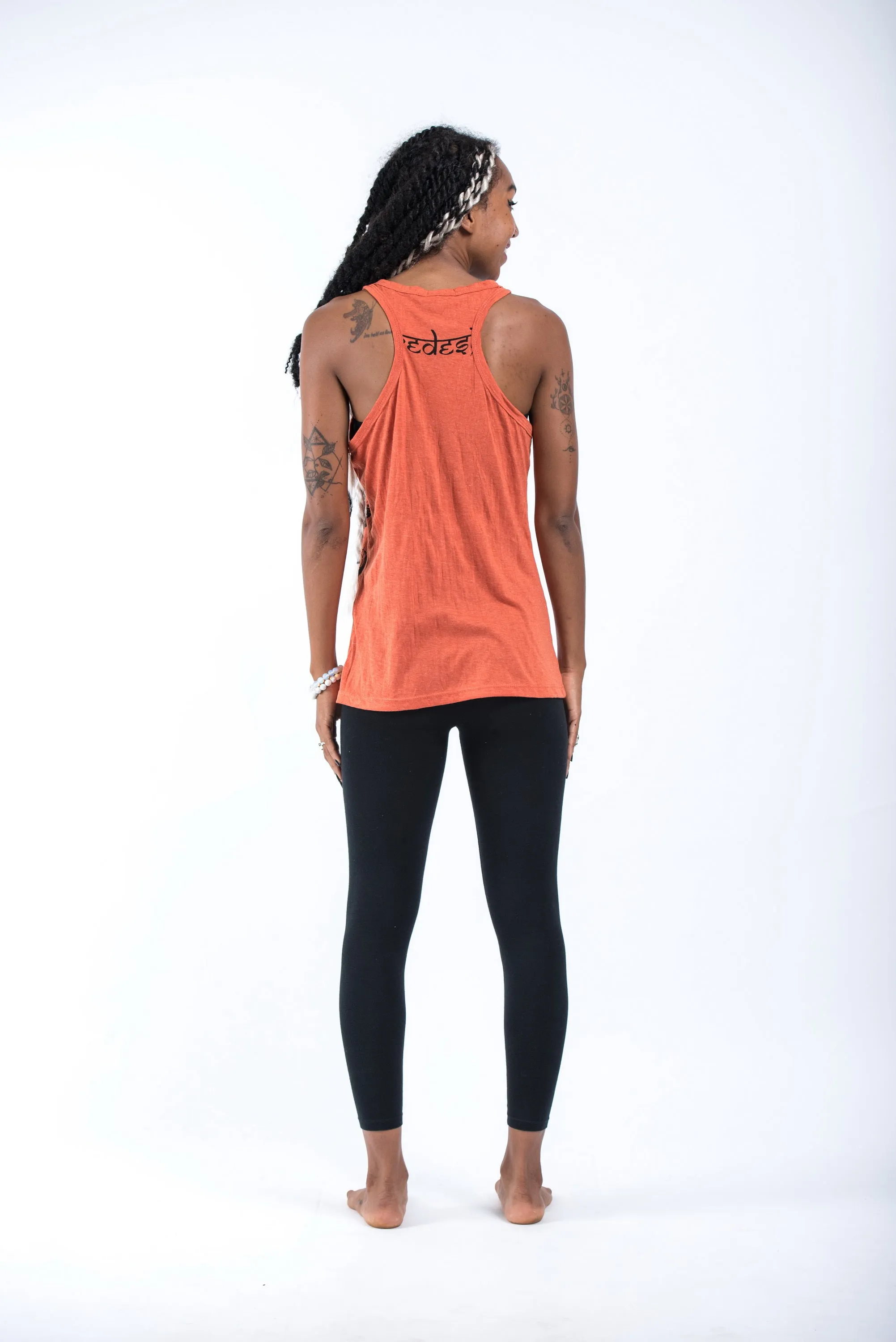 Womens Octopus Tank Top in Orange